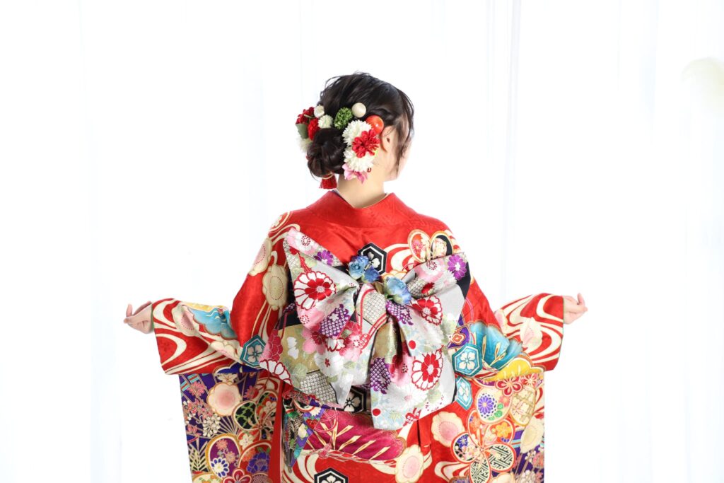 振袖レンタル(成人式)木津川市・精華町・京田辺市_フォトスタジオワタナベ(渡辺写真館)京都木津川店_帯姿