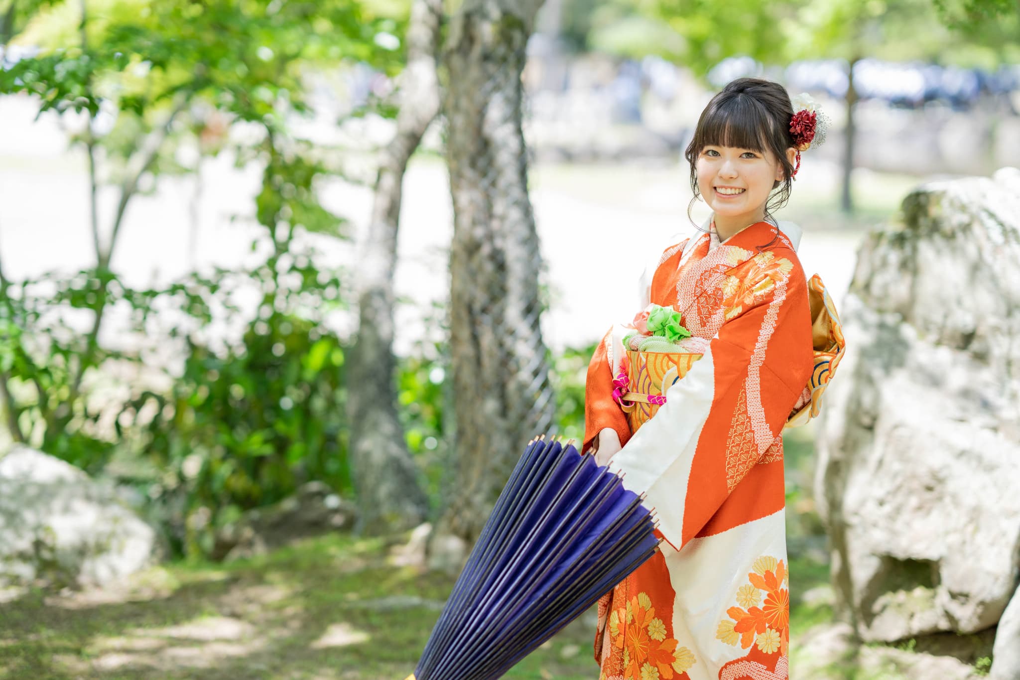 振袖レンタル(成人式)木津川市・精華町・京田辺市_フォトスタジオワタナベ(渡辺写真館)京都木津川店_振袖傘ポーズ